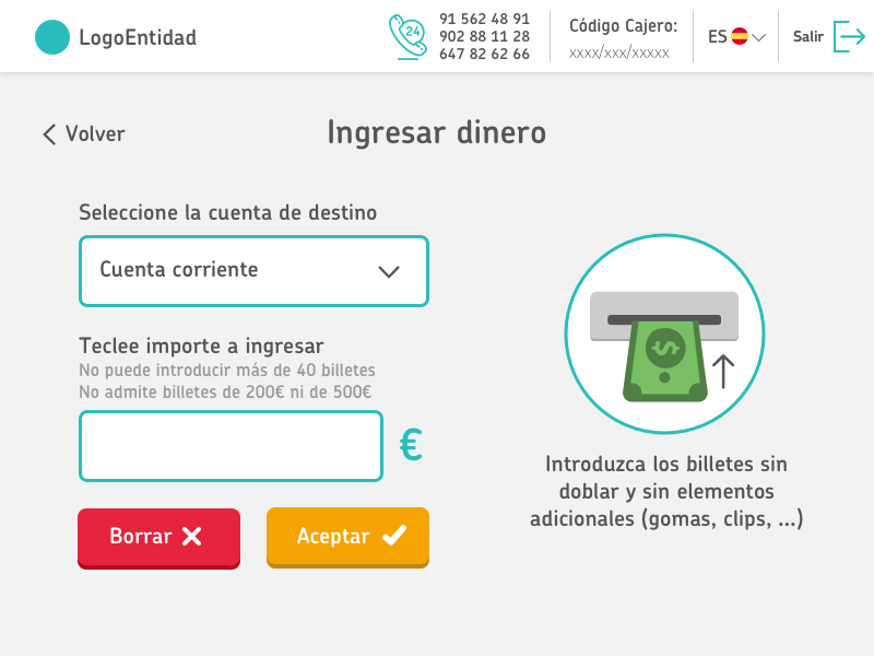 Cash deposit